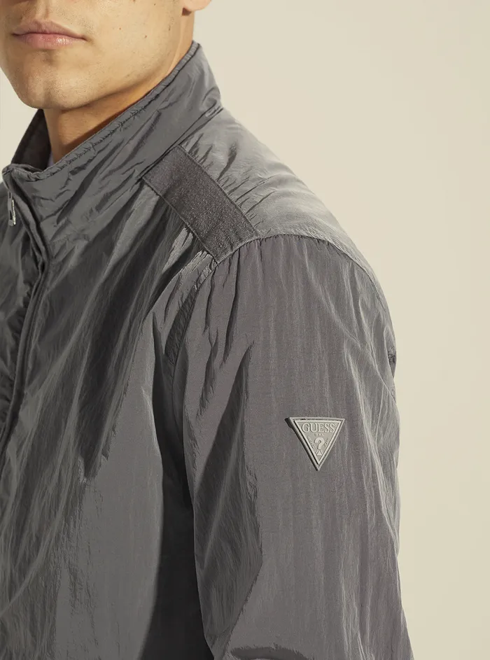 Men Jackets GUESS Grey Techno Bomber Jacket Men Jackets GUESS Grey Techno Bomber Jacket