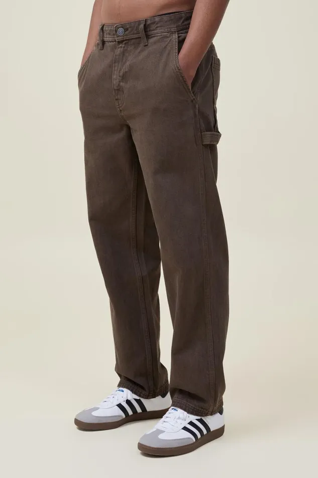 Men Jeans Cotton On Baggy Jean Worker Chocolate