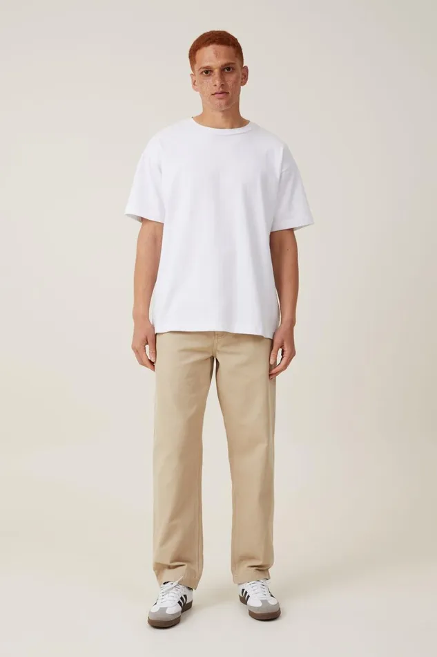 Men Jeans Cotton On Loose Fit Pant Wheat