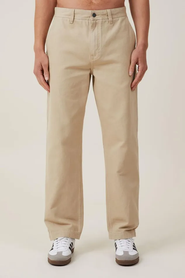 Men Jeans Cotton On Loose Fit Pant Wheat
