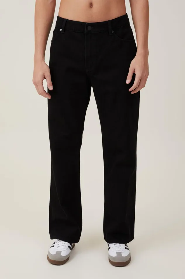 Men Jeans Cotton On Relaxed Boot Cut Jean Heartbreaker Black