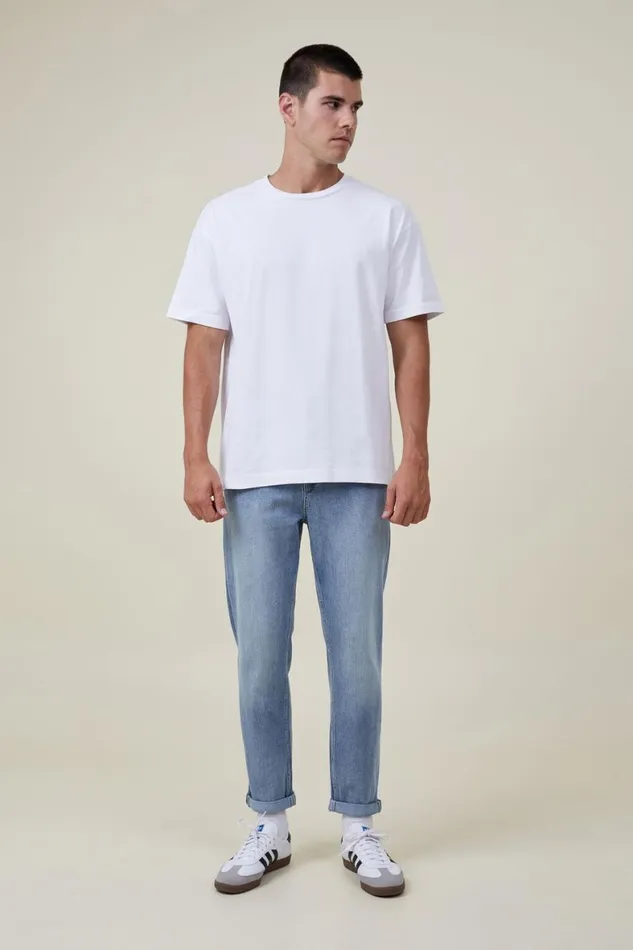 Men Jeans Cotton On Relaxed Tapered Jean Garage Blue