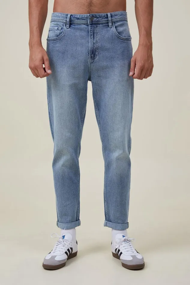 Men Jeans Cotton On Relaxed Tapered Jean Garage Blue