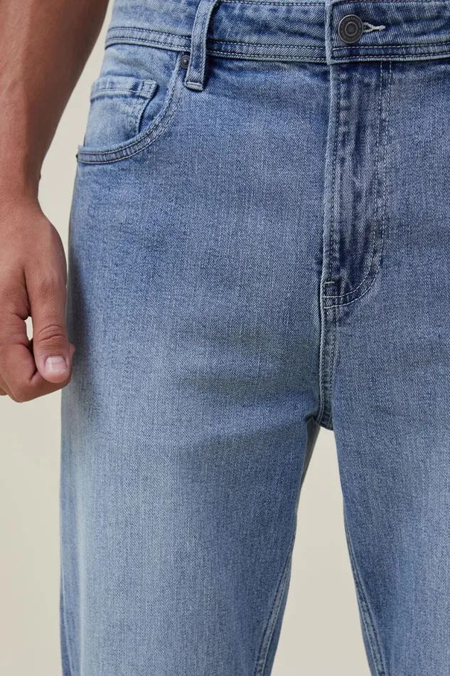Men Jeans Cotton On Relaxed Tapered Jean Garage Blue