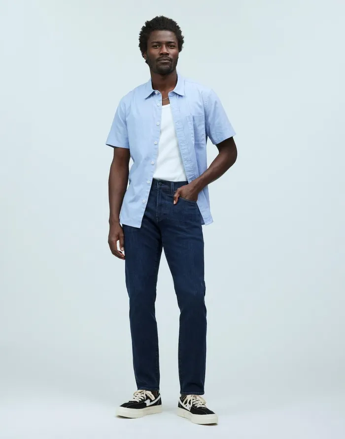Men Jeans Madewell Athletic Slim Jeans COOLMAX Denim Edition Chapman Wash