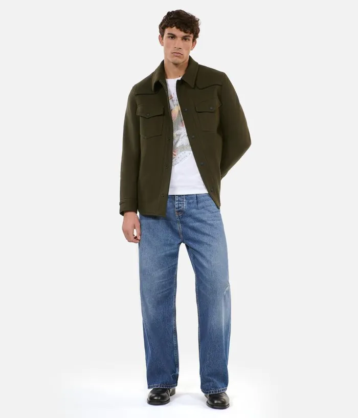 Men Khaki Overshirtstyle Jacket THE KOOPLES Coats and Jackets