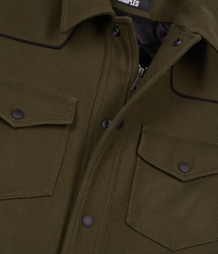 Men Khaki Overshirtstyle Jacket THE KOOPLES Coats and Jackets