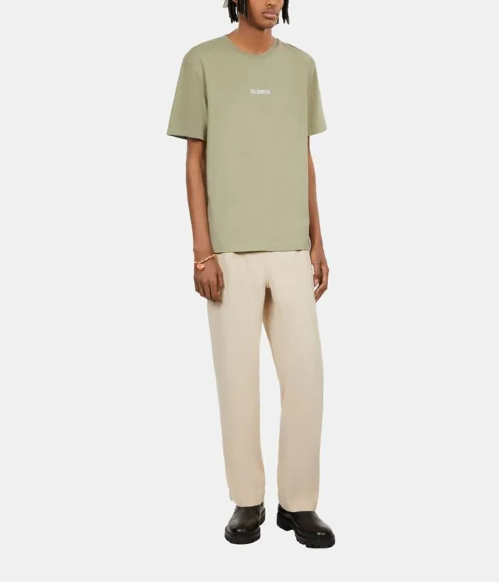 Men Light Green Tshirt With Logo Serigraphy THE KOOPLES Tshirts