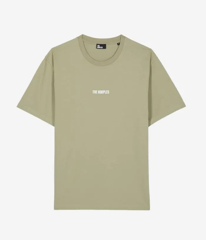Men Light Green Tshirt With Logo Serigraphy THE KOOPLES Tshirts
