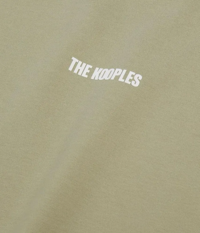 Men Light Green Tshirt With Logo Serigraphy THE KOOPLES Tshirts