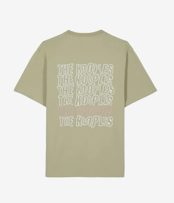 Men Light Green Tshirt With Logo Serigraphy THE KOOPLES Tshirts