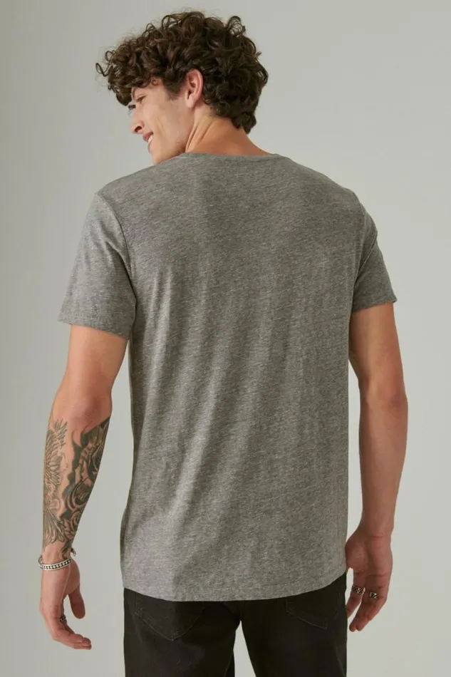 Men Lucky Brand Graphic Tees Bongs Heather Grey