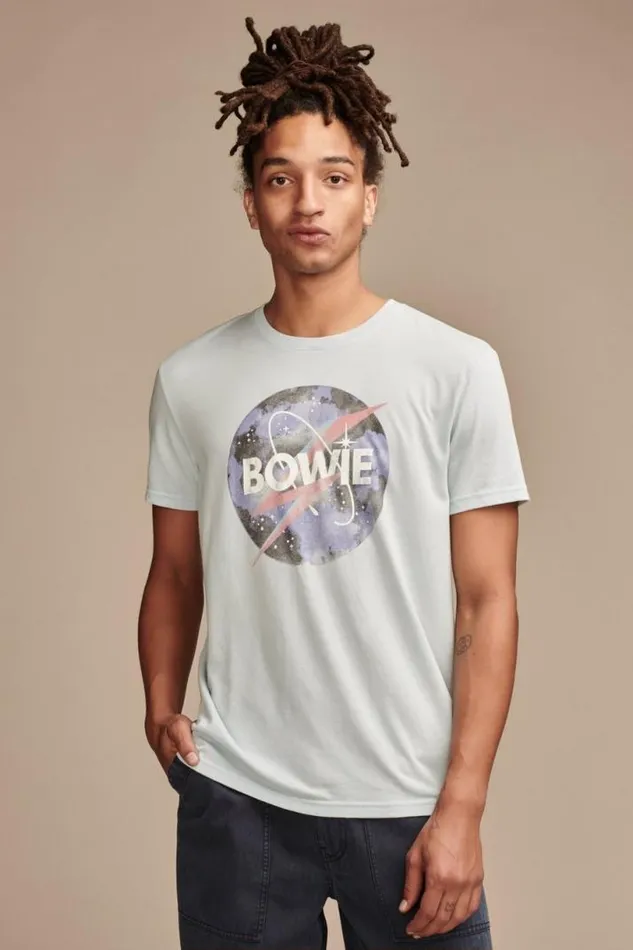 Men Lucky Brand Graphic Tees Bowie Nasa Winter Sky