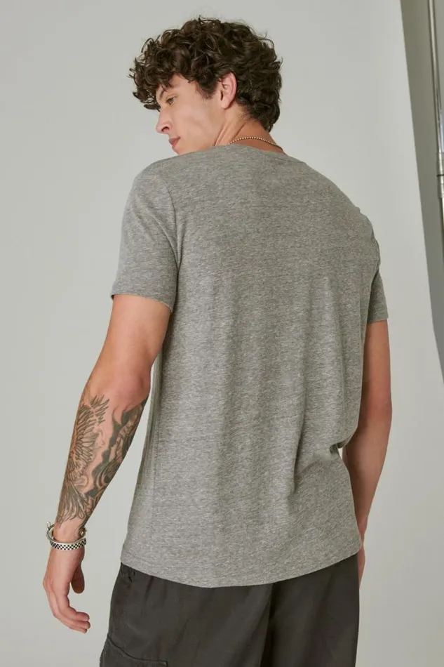 Men Lucky Brand Graphic Tees Bud Clydesdales Heather Grey