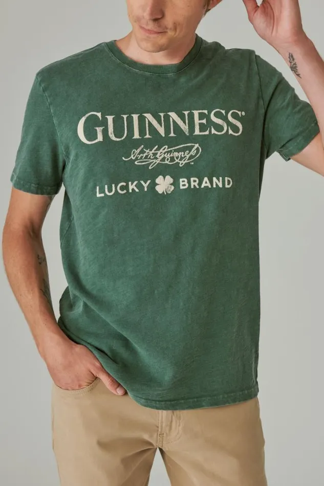Men Lucky Brand Graphic Tees Guinness Tee Trekking Green