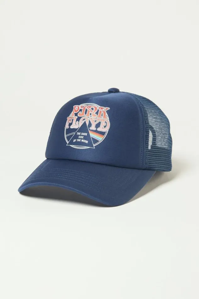Men Lucky Brand Hats Pink Floyd Trucker Hat Rinse