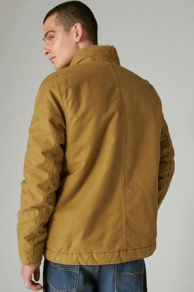Men Lucky Brand Jackets and Outerwear Us Navy Deck Jacket Gothic Olive