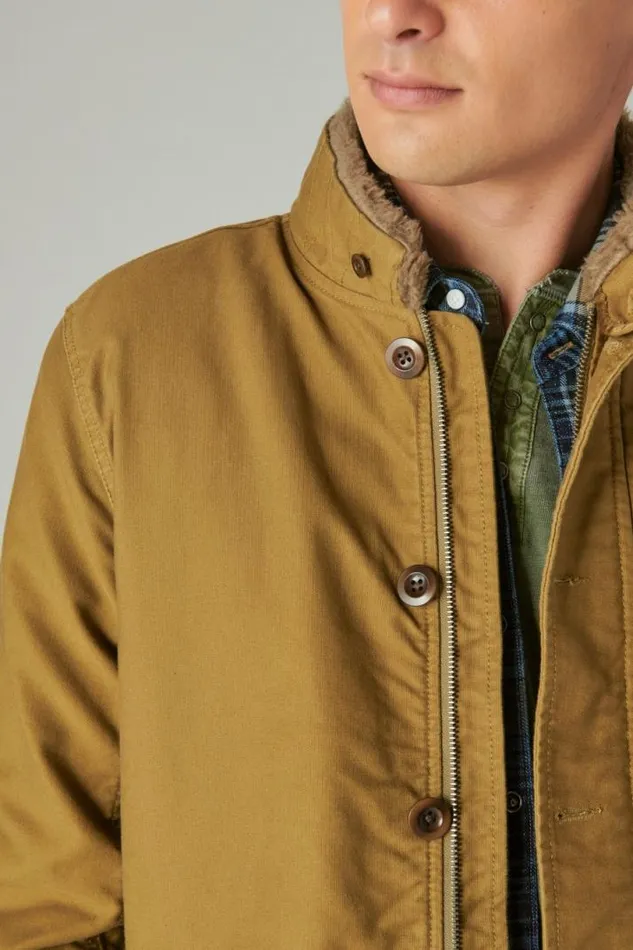 Men Lucky Brand Jackets and Outerwear Us Navy Deck Jacket Gothic Olive