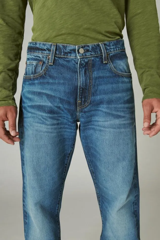 Men Lucky Brand Jeans 410 Athletic Straight Made In The Usa Selvedge Jean Rowan