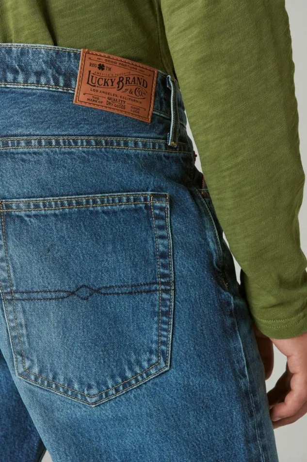 Men Lucky Brand Jeans 410 Athletic Straight Made In The Usa Selvedge Jean Rowan