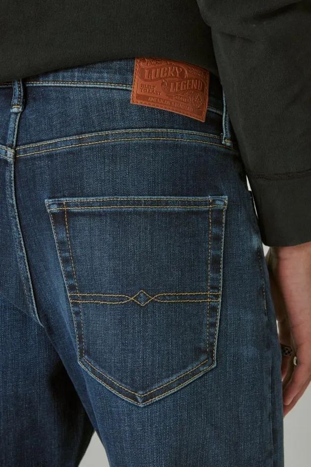 Men Lucky Brand Jeans 410 Athletic Straight Premium Coolmax Stretch Jean Royce