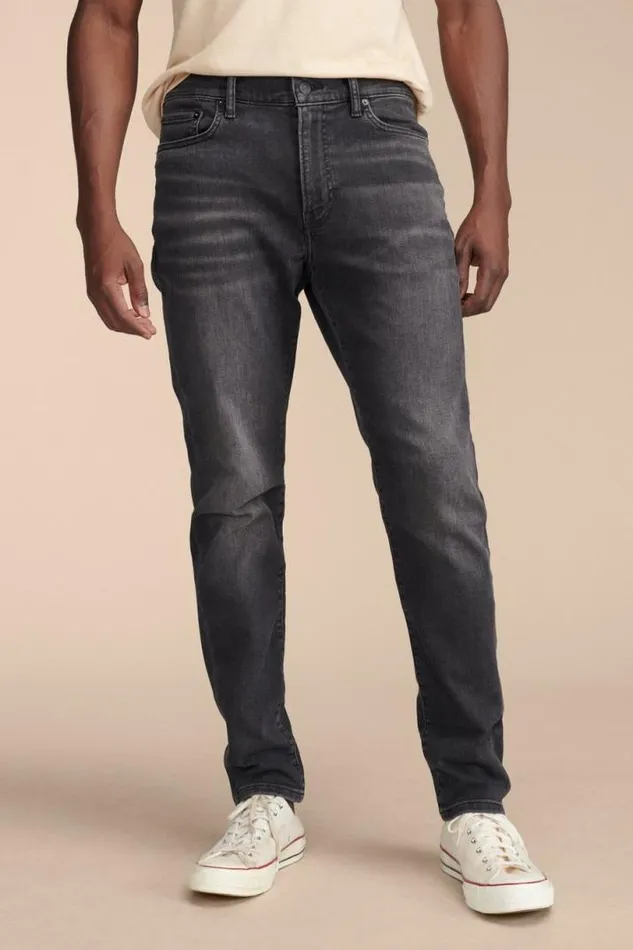 Men Lucky Brand Jeans 411 Athletic Taper Advanced Stretch Jean Black Lake