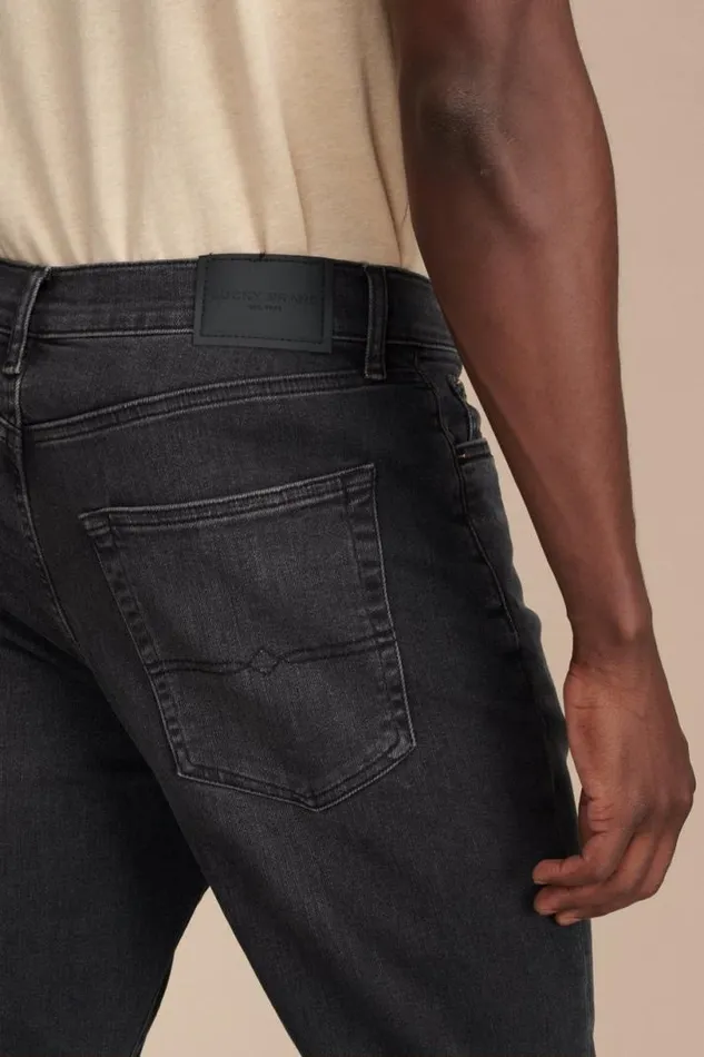Men Lucky Brand Jeans 411 Athletic Taper Advanced Stretch Jean Black Lake