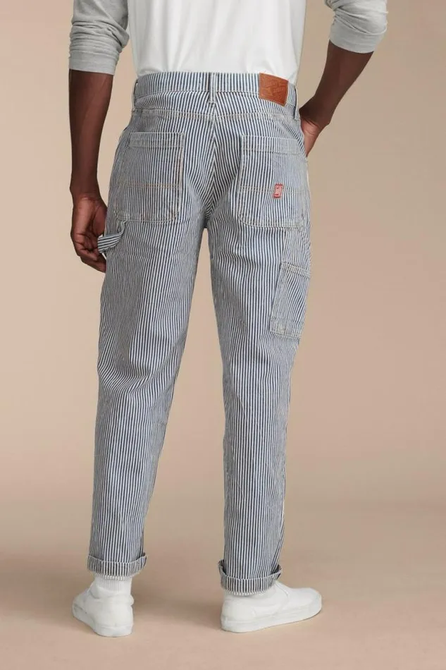 Men Lucky Brand Pants Lucky Legend Railroad Stripe Denim Carpenter Pant Preston