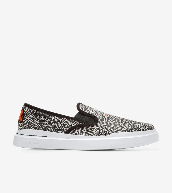 Men Men039s Cole Haan X Keith Haring GrandPr Rally SlipOn Sneaker Black Cole Haan Sneakers