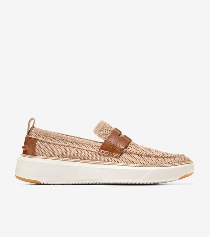 Men Men039s GRANDPR TOPSPIN STITCHLITE PE Beige Cole Haan Loafers and Drivers