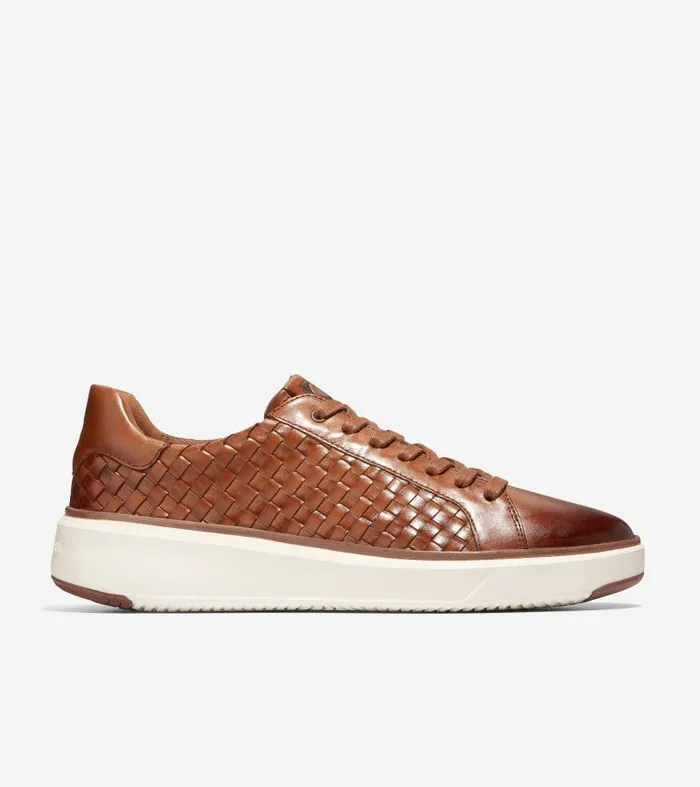 Men Men039s GrandPr Topspin Woven Lux Sneaker Brown Cole Haan Sneakers