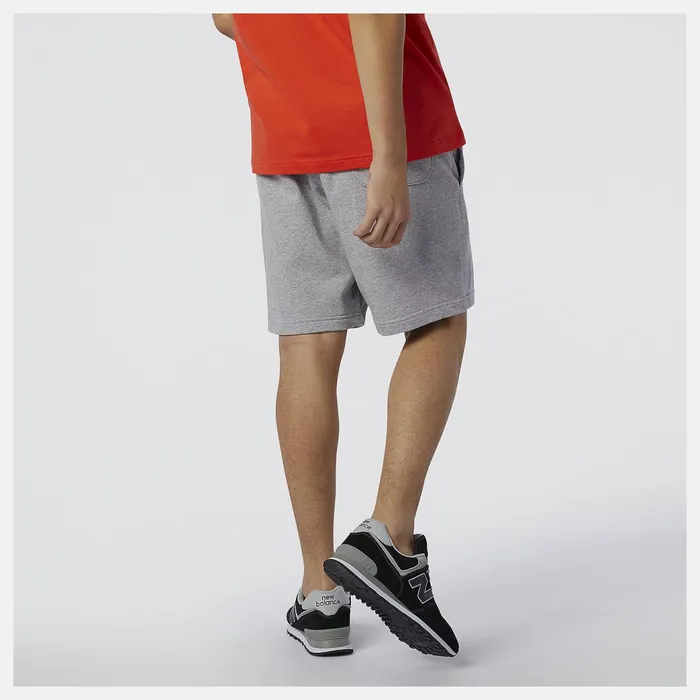 Men NB Essentials Stacked Logo Short Athletic Grey New Balance Shorts