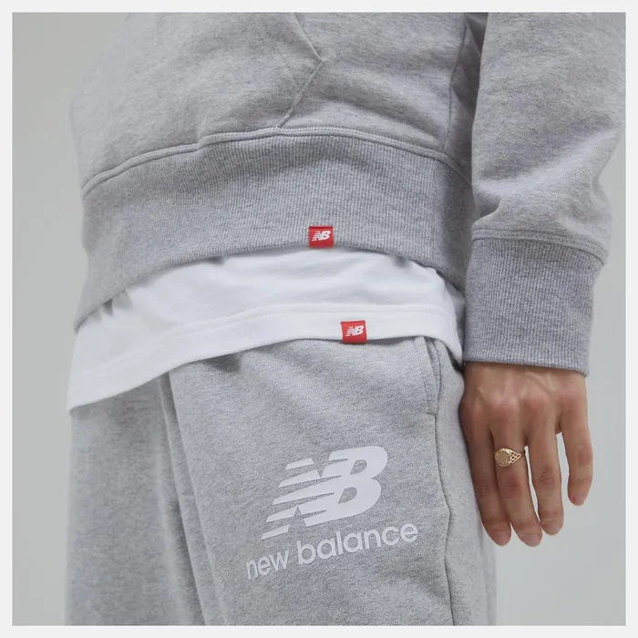 Men NB Essentials Stacked Logo Sweatpant Athletic Grey New Balance Pants