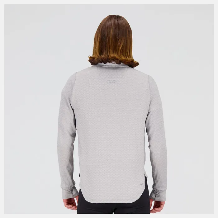 Men NB Heat Grid Half Zip Athletic Grey New Balance Hoodies and Sweatshirts