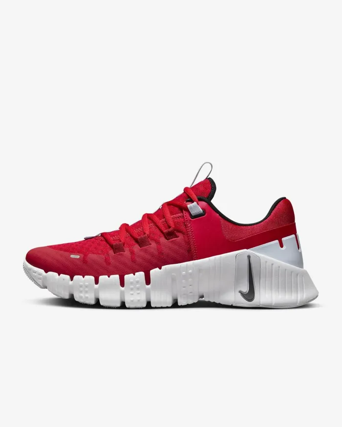 Men Nike All Shoes Free Metcon 5 University Redwhitefootball Greyblack