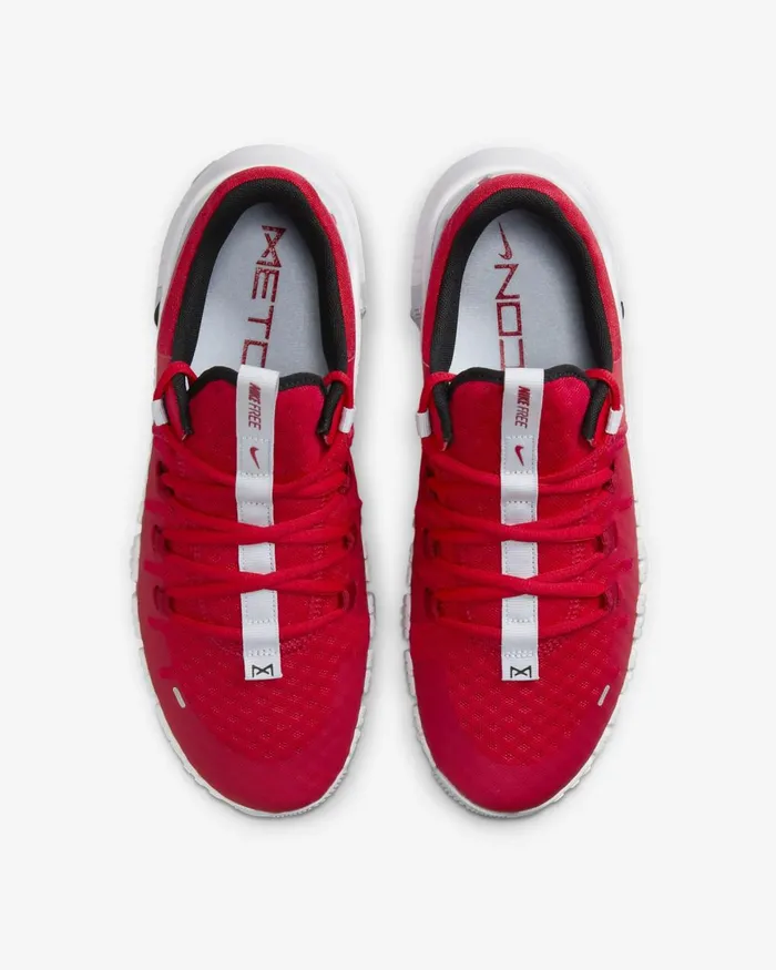 Men Nike All Shoes Free Metcon 5 University Redwhitefootball Greyblack