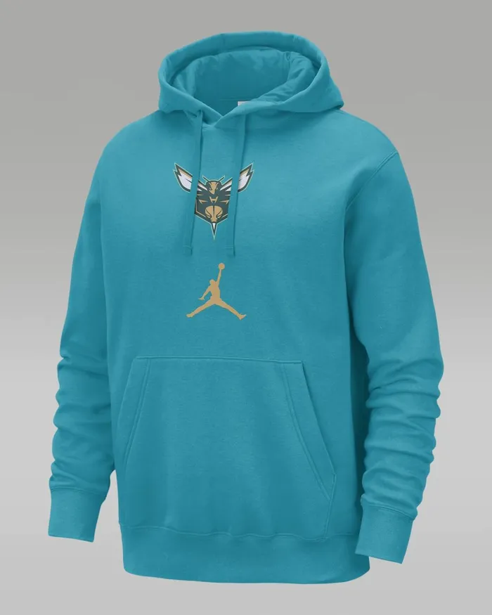 Men Nike Hoodies And Sweatshirts Charlotte Hornets Club Fleece City Edition Rapid Teal
