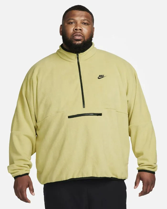 Men Nike Hoodies And Sweatshirts Club Fleece Buff Goldblack