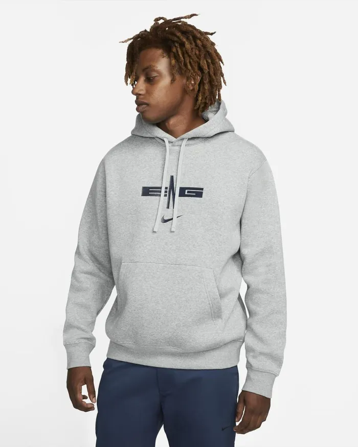 Men Nike Hoodies And Sweatshirts England National Team Club Dark Grey Heatherobsidian