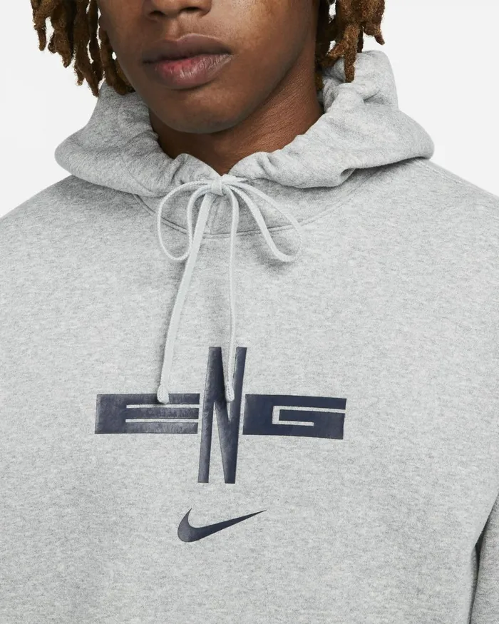 Men Nike Hoodies And Sweatshirts England National Team Club Dark Grey Heatherobsidian