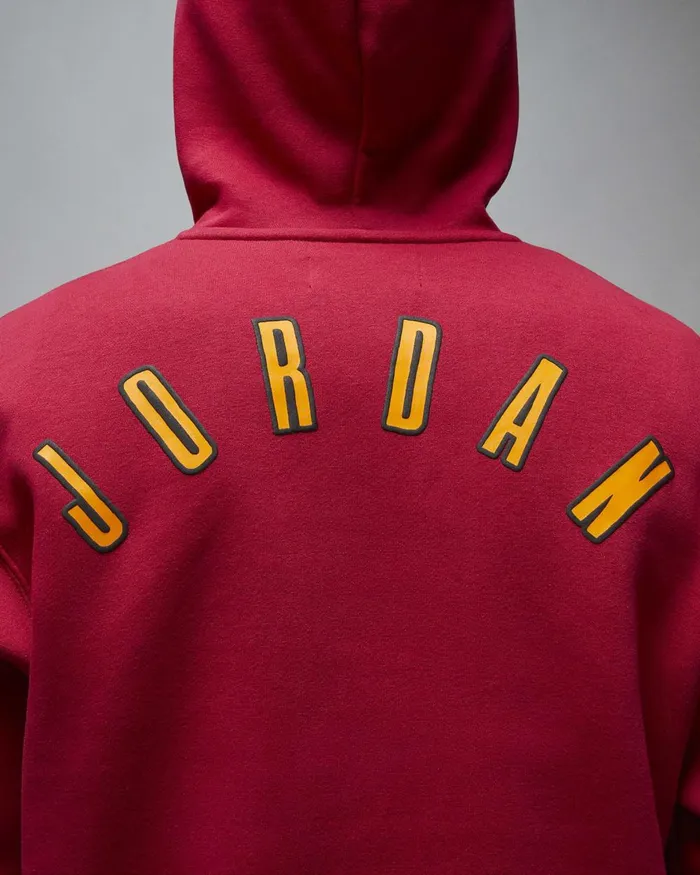 Men Nike Hoodies And Sweatshirts Jordan Flight MVP Cardinal Redsail