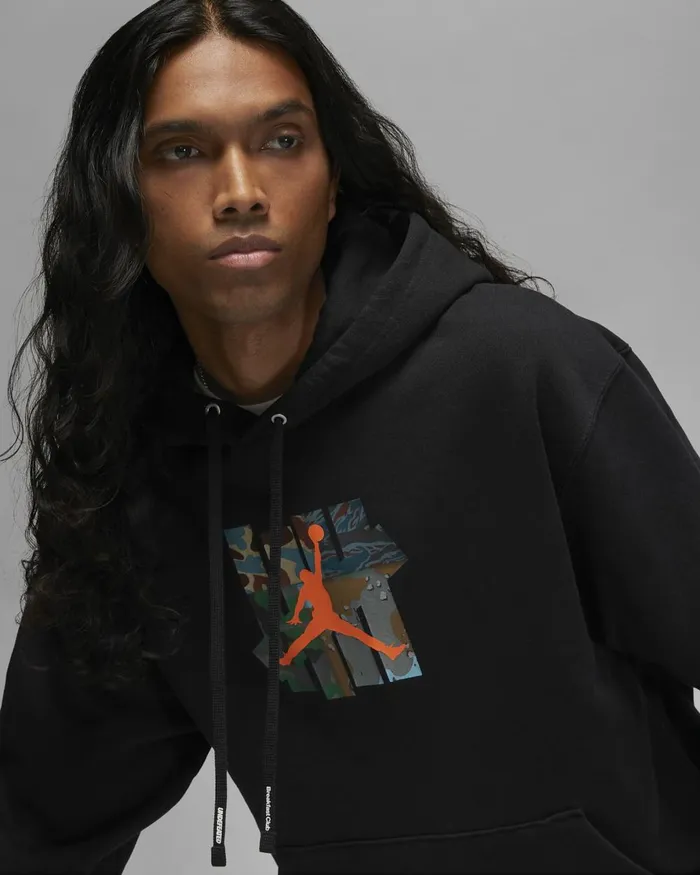 Men Nike Hoodies And Sweatshirts Jordan X UNDEFEATED Black