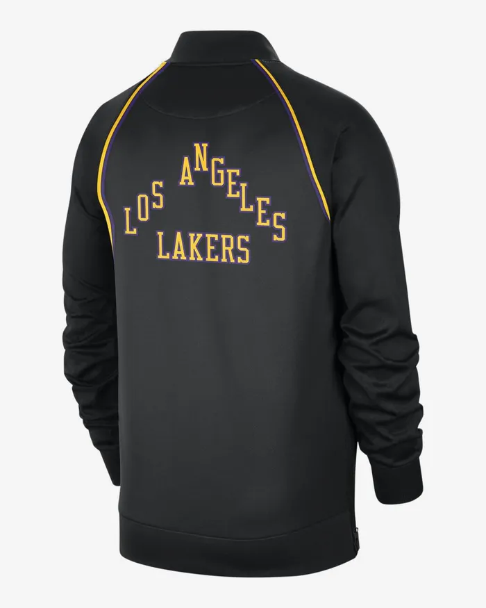Men Nike Hoodies And Sweatshirts Los Angeles Lakers Showtime City Edition Blackblackfield Purpleamarillo
