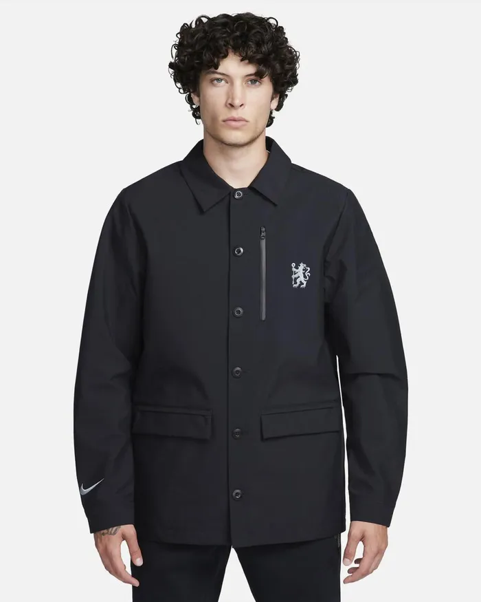 Men Nike Jackets Chelsea FC Blackblackcool Grey