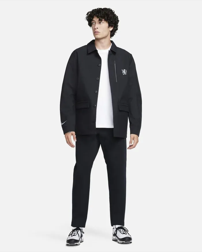 Men Nike Jackets Chelsea FC Blackblackcool Grey
