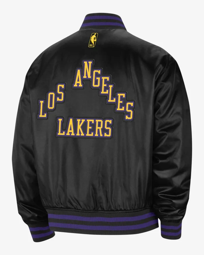 Men Nike Jackets Los Angeles Lakers 202324 City Edition Blackblackamarillo