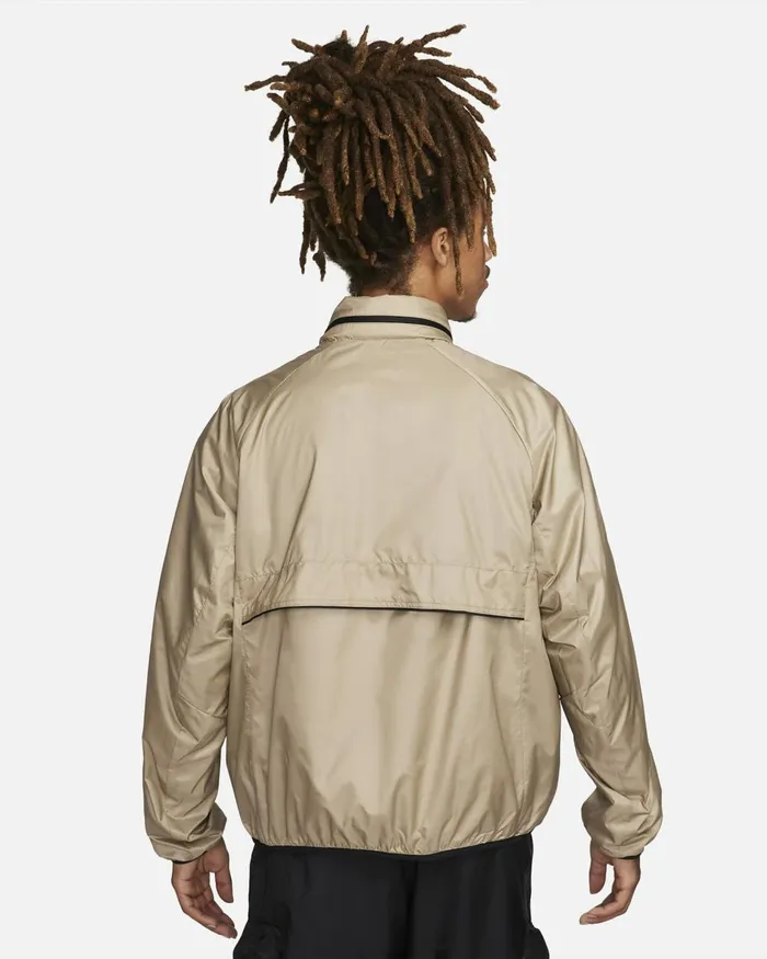 Men Nike Jackets Sportswear Tech Woven Khakiblack