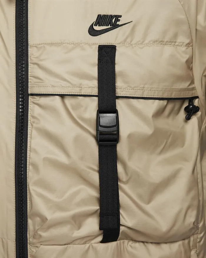 Men Nike Jackets Sportswear Tech Woven Khakiblack