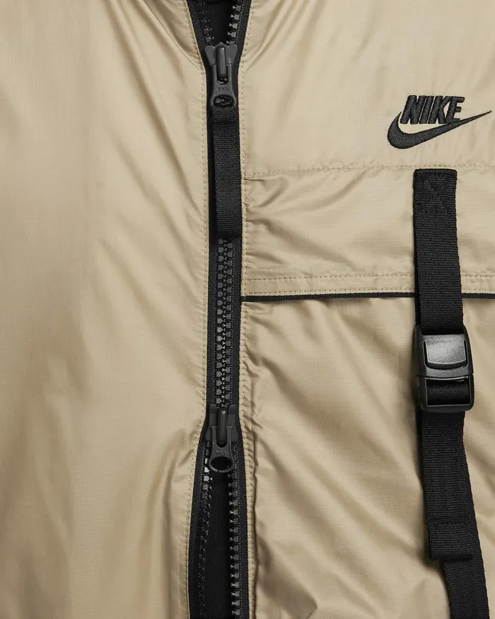 Men Nike Jackets Sportswear Tech Woven Khakiblack
