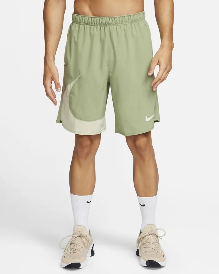 Men Nike Shorts DriFIT Challenger Oil Greensea Glassblackolive Aura